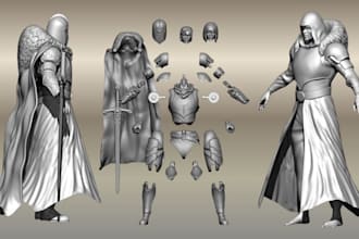 design 3d articulated printable bjd action figure custom ball jointed doll toy