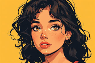 make any photo to custom vector art portrait illustration