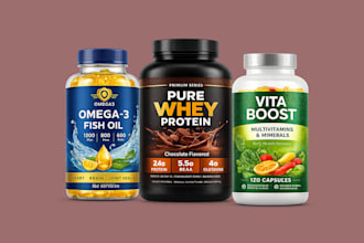 design supplement packaging ,packaging and label design