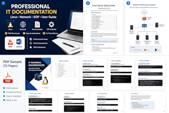 create professional IT technical documentation and network documentation