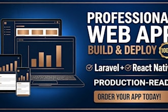 build a web app dashboard laravel react production ready