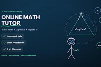 teach basic math and algebra through online tutoring