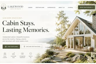 build wix glamping website luxury camping airbnb website resort cabin website