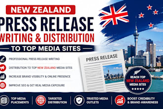do new zealand PR writing and distribution to top news sites