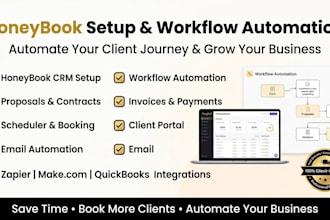 do honeybook setup workflow automation