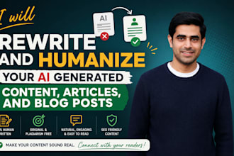 humanize ai content, SEO blog writing, article writing, and content writing