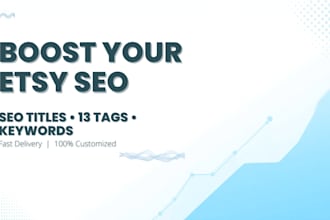 write SEO optimized etsy title, tags and product description
