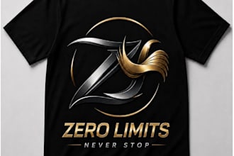 create premium 3d metallic t shirt design for streetwear brand