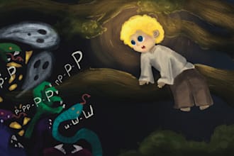 create complete children book illustrations