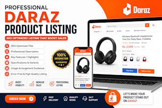 do create SEO optimized daraz product listings