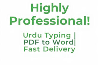 do fast and accurate PDF to word typing and data entry