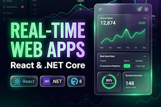 build real time full stack web applications in react and dotnet core