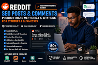 reddit seo post comment for startup business product brand mention ai citation