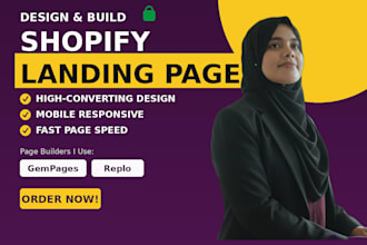 design shopify landing page with gempages