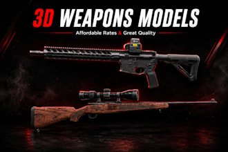 create high quality 3d weapon models for your games