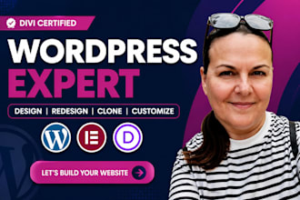 design, redsign, clone, update or customize wordpress website with elementor pro
