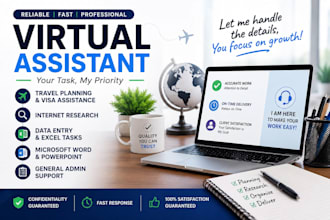 be your virtual assistant for travel research and admin support