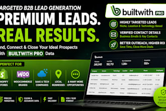 do lead generation, business leads and ecommerce with builtwith pro