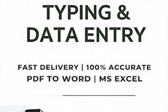 fast and accurate typing and data entry for you