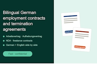 draft german employment contracts and termination agreements