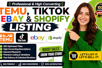 upload  or bulk import products on temu and tiktok shop