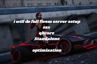 do full fivem server setup with esx qbcore optimization