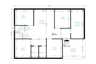 create 2d autocad floor plan for house as per vastu