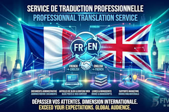 traduire vos texte anglais et francais