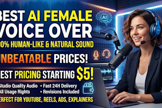 do professional ai voice over that sounds like human voice