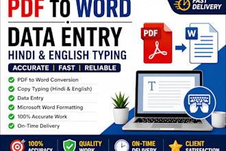 convert PDF to word and do copy typing