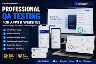 professional QA testing app,website for bugs and usability