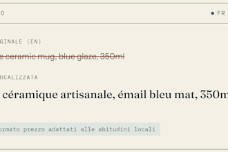 localize listings into IT en es fr that sell