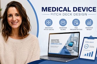 medical device pitch deck, medtech investor slides, fda medical presentation