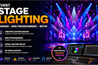 create event stage lighting design dmx programming and stage lighting setup