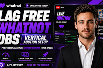 set up a lag free whatnot vertical obs stream