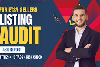 audit your etsy listing titles, tags and descriptions for clarity