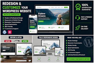 redesign your wordpress website with elementor