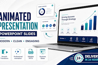 design animated powerpoint presentations and pitch decks