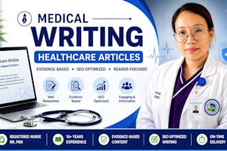 write evidence based medical and healthcare articles