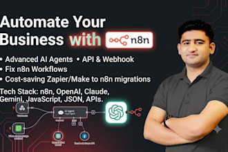 build advanced n8n ai agents and custom workflow automations
