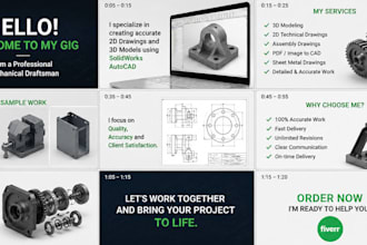 create professional solidworks 3d cad models, parts and mechanical assembly