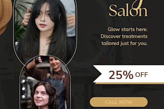 design beauty salon and skincare social media posts in canva