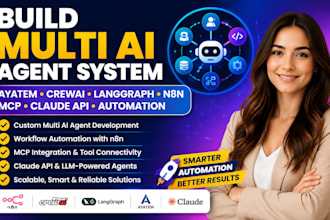 build multi ai agent system crewai langgraph n8n mcp claude api automation
