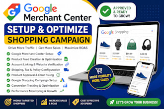 setup complete google merchant centre and shopping ads