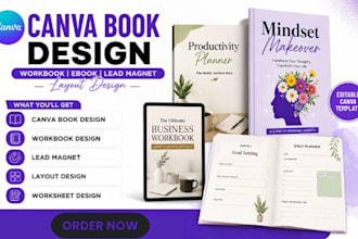 canva book design workbook ebook worksheet lead magnet layout design