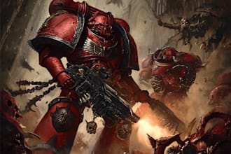 making a warhammer 40k character art