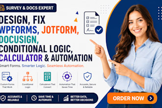 design, fix wpform jotform docusign conditional logic calculator and automation