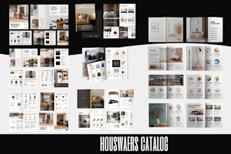 design home kitchen decor interior product catalog, lookbook, booklet