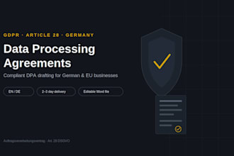 draft gdpr complaint data processing agreements dpa for your german
