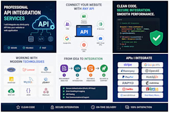 integrate rest API, webhook, payment gateway, or third party API